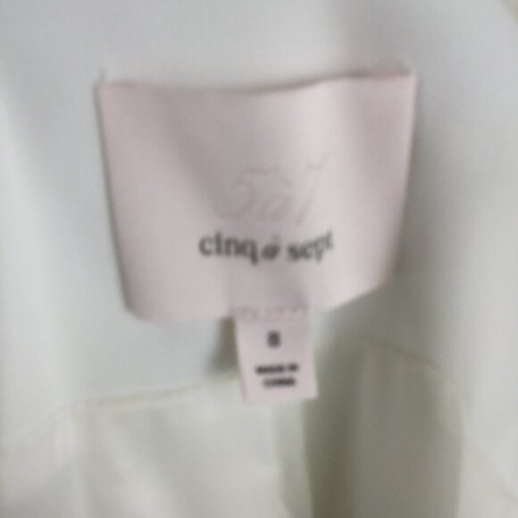 Cinq a Sept White Khloe Ruched-Cuff Blazer 8 - Picture 8 of 14